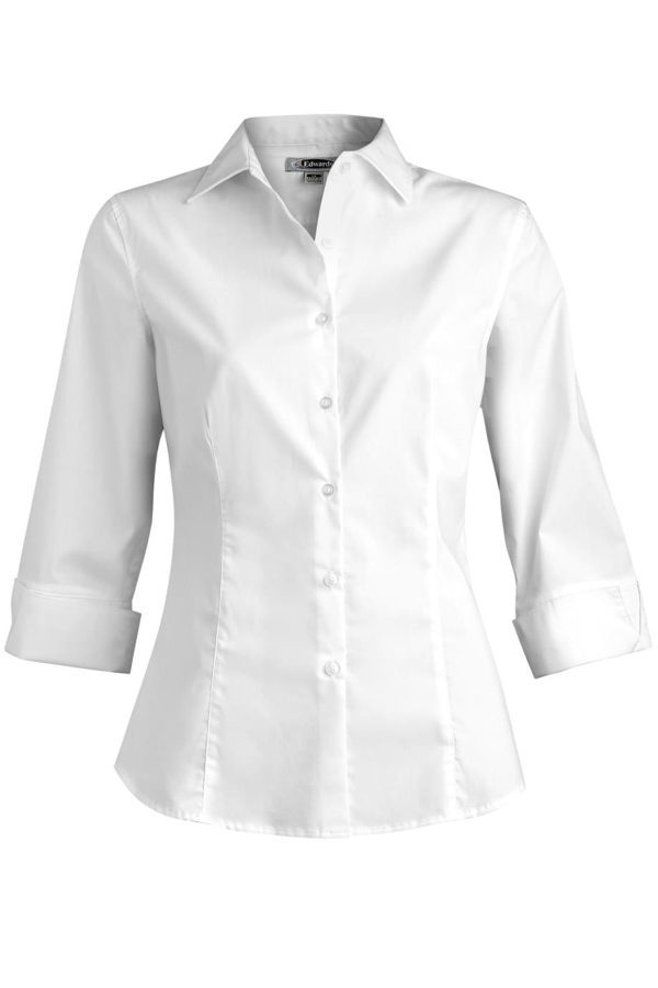 Edwards Ladies' Tailored Full-Placket Stretch Blouse