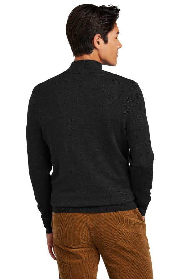 Brooks Brothers Washable Merino Birdseye 1/4-Zip Sweater BB18412 - Image 2