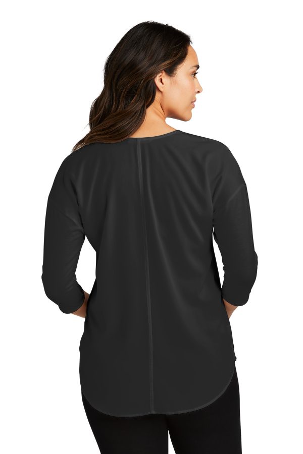 Port Authority Ladies Concept 3/4-Sleeve Soft Split Neck Top. LK5433 - Image 2