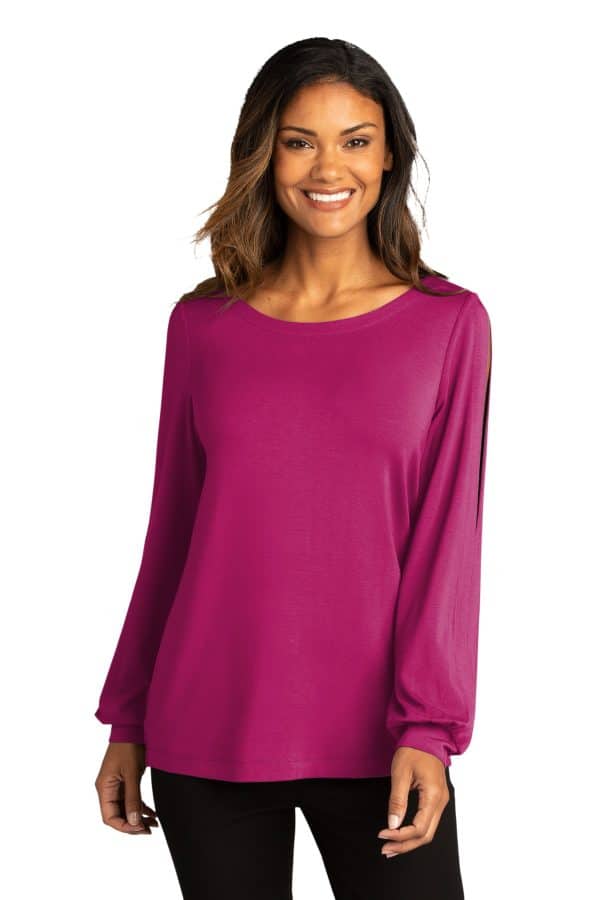 Port Authority  Ladies Luxe Knit Jewel Neck Top. LK5600