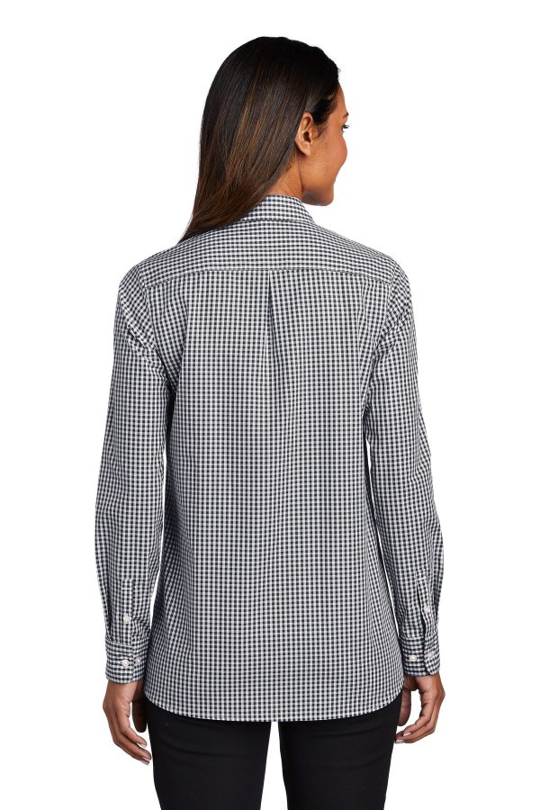 Port Authority  Ladies Broadcloth Gingham Easy Care Shirt LW644 - Image 2