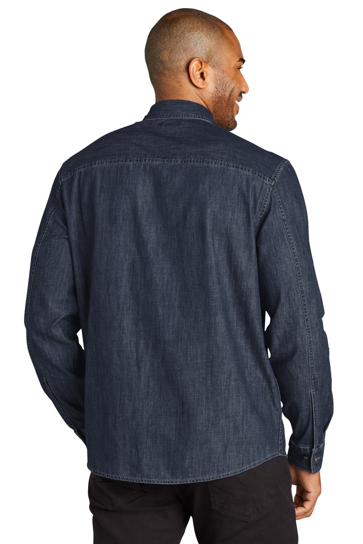 Port Authority Long Sleeve Perfect Denim Shirt W676 - Image 2